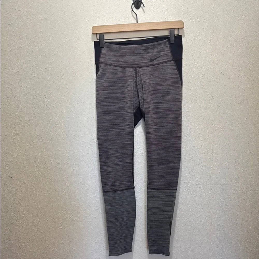 Nike Gray and Black Leggings, Size M